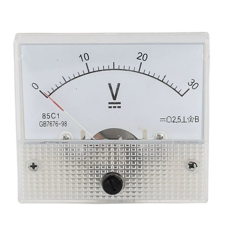 Analog Micro Voltmeter - 85C1 Class 2.5 Accuracy DC 0-30V Range Analog Voltmeter Volt Meter White
