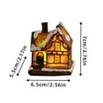 thumbnail image 2 of mimilili Lighted Christmas Village House Figurine Resin Holiday Tabletop Decoration with LED for Home Office Display, 2 of 3