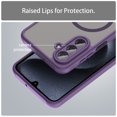 thumbnail image 5 of Asuwish Compatible with Samsung Galaxy A17 5G/4G Magnetic Phone Case Translucent Matte Anti-fingerprint Back Military Grade DropProof Shockproof Protective Cell Cover for A 17 G5 17A Women Men Purple, 5 of 9