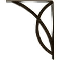 thumbnail image 4 of Ekena Millwork 2"W x 10"D x 12"H Miller Wrought Iron Bracket, (Triple center brace), Antiqued Brass, 4 of 9