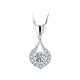 thumbnail image 1 of Twinkling Lujoso Corazón de Piedra Mujeres Colgante Collar de Plata, 1 of 5