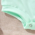 thumbnail image 5 of Baby Clothes Daddy's Boy Mummy's World Letter Print Short Sleeve Bodysuit Loose Crewneck Summer Dailywear Boys Clothes Outfit Light Green 0-3 Months, 5 of 5