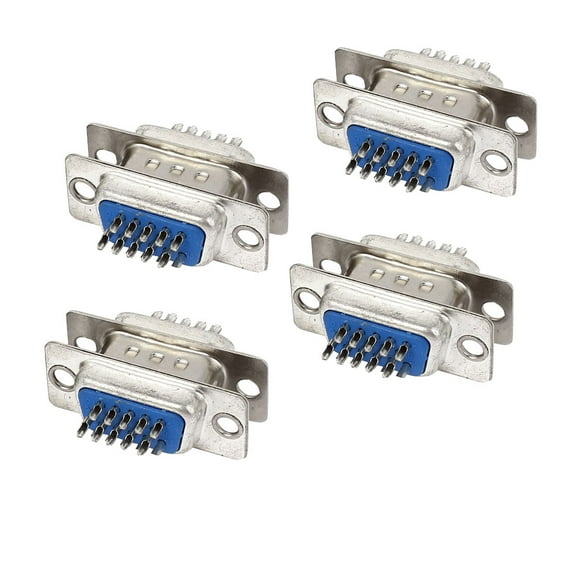 DB15 15-Pin 3-Row Male to Female Plug Computer VGA Cable Connector Adapter 8 Pcs