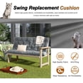 thumbnail image 3 of Porch Swing Cushions Outdoor, Waterproof 4" Thick 2–3 Seat Outdoor Swing Seat Cushion with Ties for Garden & Porch, 3 of 6