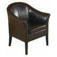 thumbnail image 1 of Hawthorne Collections Chaise de Baril en Cuir Marron, 1 of 1