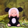 thumbnail image 6 of Mini Baby Doll Toy with Animal Costume, Cute Simulation Sleeping Doll, Kids Pretend Play Doll, Washable PVC Movable Doll, Hand-Eye Coordination Educational Toy, Birthday Holiday Gift for Kids 3+, 6 of 8