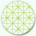 thumbnail image 1 of Designart 'geometric Green Triangle II' Geometric Metal Circle Wall Art - Disc of 36, 1 of 5