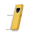 thumbnail image 3 of Gold Slim Usb Rechargeable Electric Lighter Flameless Arc Plasma Design Windproof And Safe For Indoor And Outdoor Use, 3 of 6