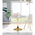 thumbnail image 3 of Meridian Furniture Holly 36" Round Faux Marble Top Dining Table with Gold Base, 3 of 5