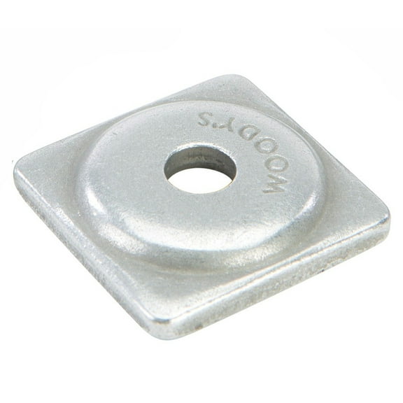 Woodys Natural Aluminum Square Digger Support Plates 24 Pack (ASW2-3775)