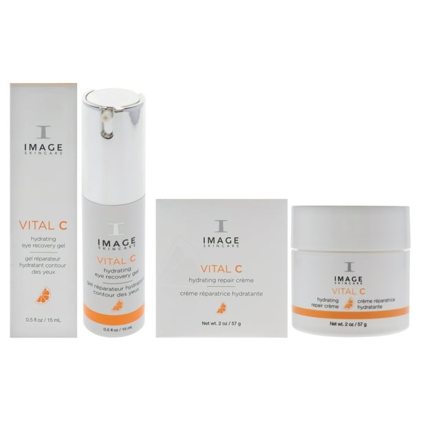 Kit de crema reparadora hidratante y gel para ojos Skincare Image Vital C