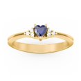 thumbnail image 2 of Bague Cœur avec Pierre de Naissance et Accents sur l'Épaule - Saphir Bleu (Septembre), 2 of 4