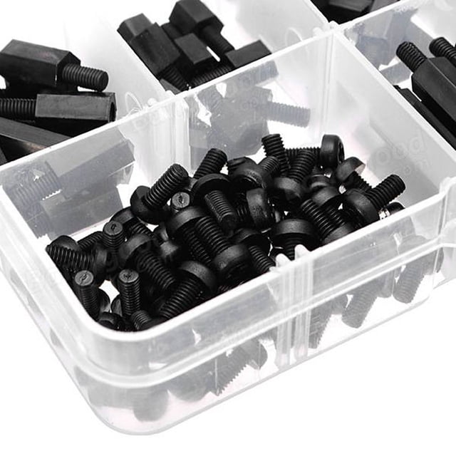 HEALEEP 180Pcs Screw And Nut Set Nylon Bolt Standoff Mounting Hardware For Pcb Board Accessories Computer Building
