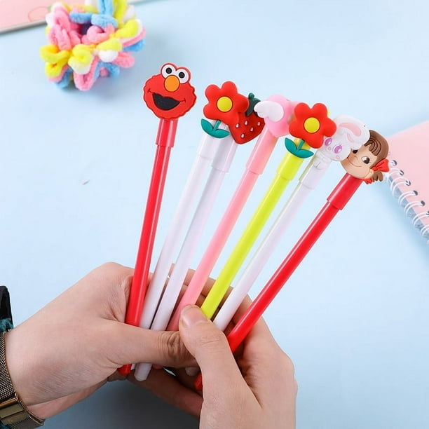 Bolígrafo de gel creativo con diseño de parche para niña, bolígrafo de firma, papelería creativa, bolígrafo de gel, regalo, escritura suave, material de oficina
