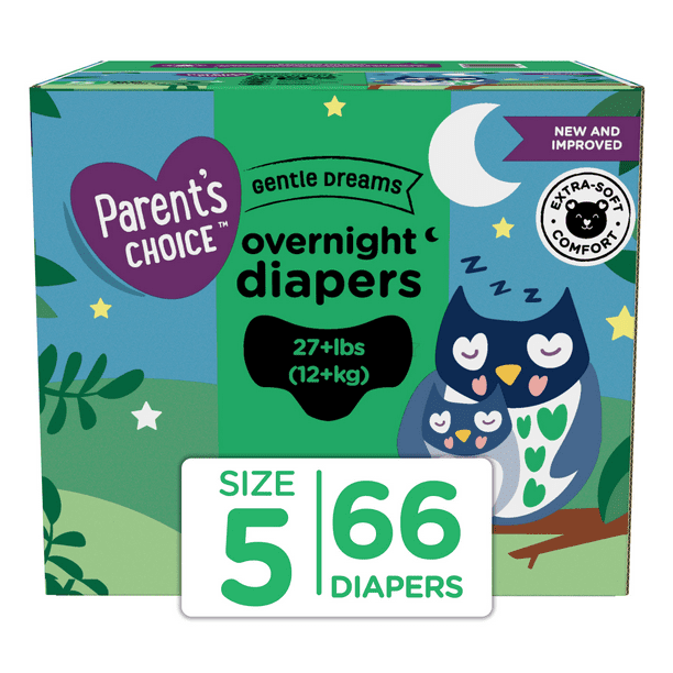 Parent S Choice Gentle Dreams Comfortable And Latex Free Diapers Size 5 66 Count Walmart Com Walmart Com