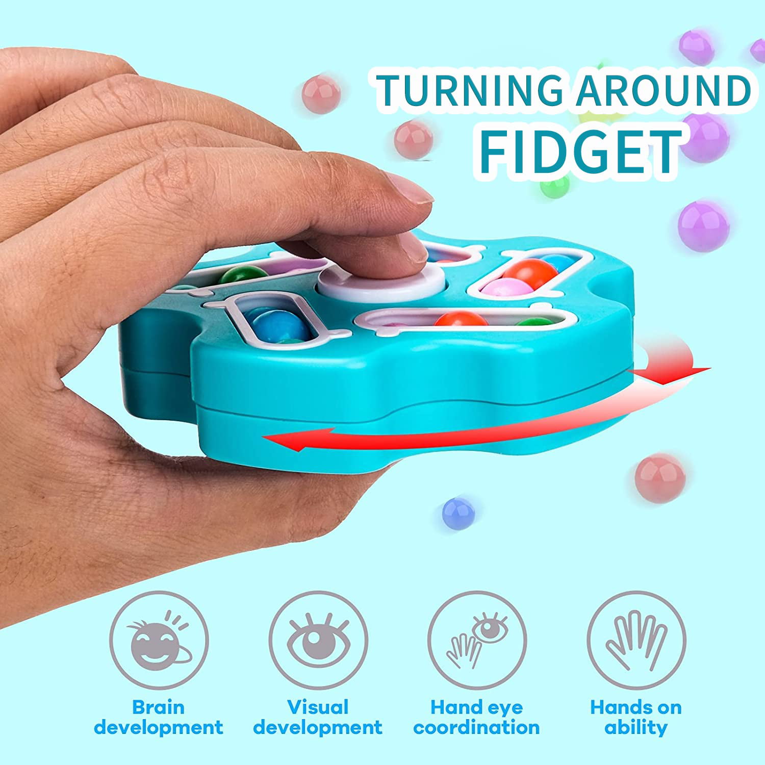 Stress Anxiety Pressure Relieving Toy for Autism Toys Age 6 7 8, Kids  Educational Toys Gift for 6-12 Year Old Boys IQ Fidget Toy Magic Bean Games  for