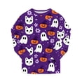 thumbnail image 6 of KPOPLK Halloween Pajamas Kid Girls Clothes Long Sleeve 2Pcs Tee/Pants Pjs Set Toddler Holiday Sleepwear Outfits,Size 8-9 Years, 6 of 9