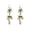 A, variant on harmtty 1 Pair Drop Earrings Piercing Exquisite Bright Color Green Leaves Faux Pearls Hook Earrings Jewelry Gift