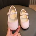 thumbnail image 5 of Toddler Girls Cute Pearl Dress Shoes Kids Lightweight Princess Ballet Flats Wide Toe Box Mary Jane Shoes, 5 of 8