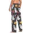 thumbnail image 5 of JSTEL Halloween Ghosts Mushrooms Men's Sleepwear Mens Pajama Pants Bottoms with Pockets, L, 5 of 6