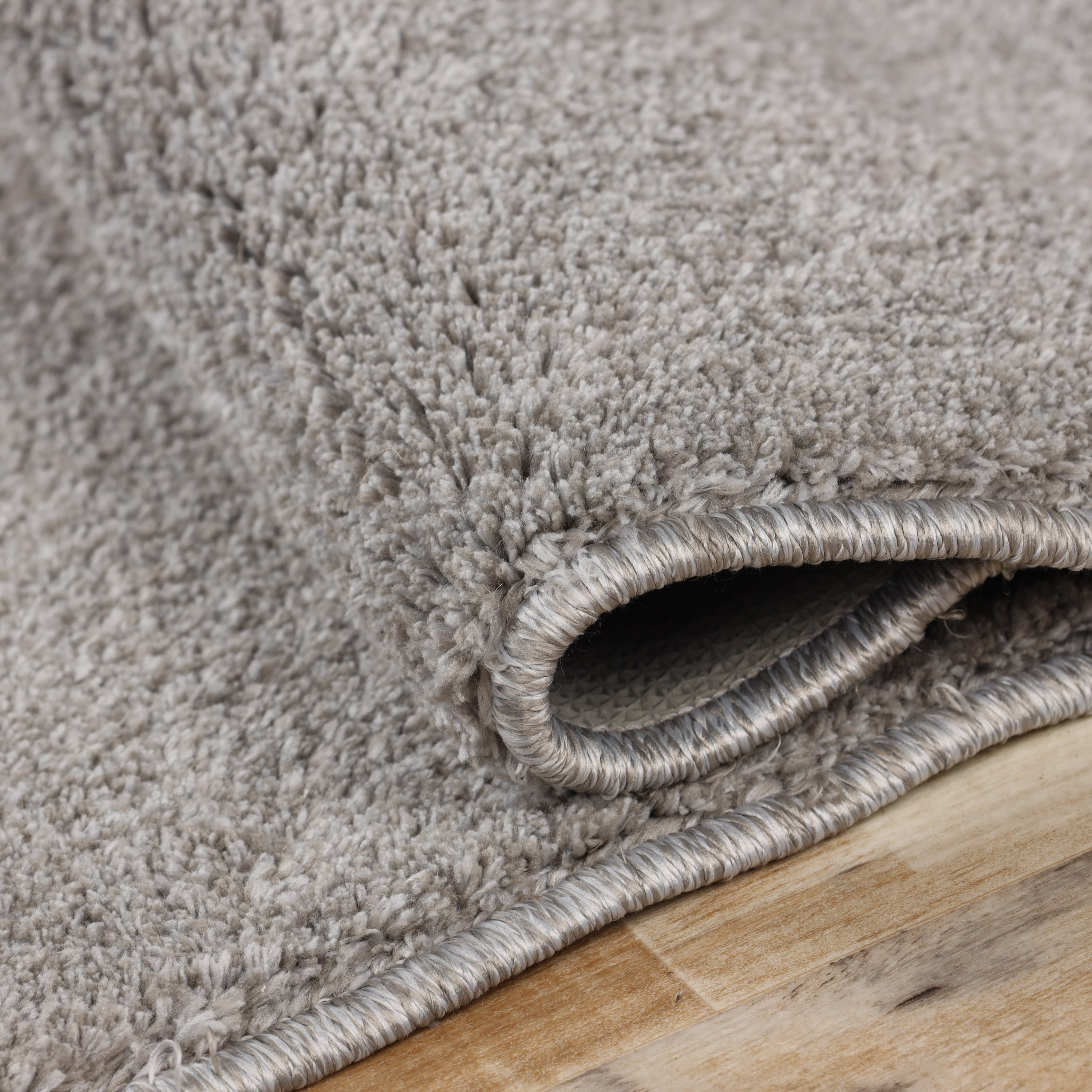 Superior California Shag Non-Slip Indoor Area Rug, 2' 7" x 8', Silver