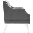 thumbnail image 2 of Modway Proverbial Tufted Button Accent Performance Velvet Armchair in Gray, 2 of 6