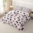 thumbnail image 3 of Erosebridal Black Bowtie Kids Quilt Full,Cute Polka Dots Kawaii Stars Full Bedspread Sets For Girls,3 Pieces, 3 of 7