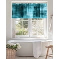 thumbnail image 4 of Collage Theme Valances for Windows Vintage Blue Oil Painting Texture Valance Rod Pocket Light Filtering Short Window Treatments Curtains for Kitchen Bathroom Living Room Bedroom, 42 x 18 Inch, 4 of 7