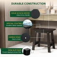 thumbnail image 5 of Small Bench Seat, 18 Inch Stool, Wood Bathroom Vanity Bench, Plant Stand Indoor, 350 LBS Load Capacity, 1-Year Manufacturer Warranty (Black), 5 of 5