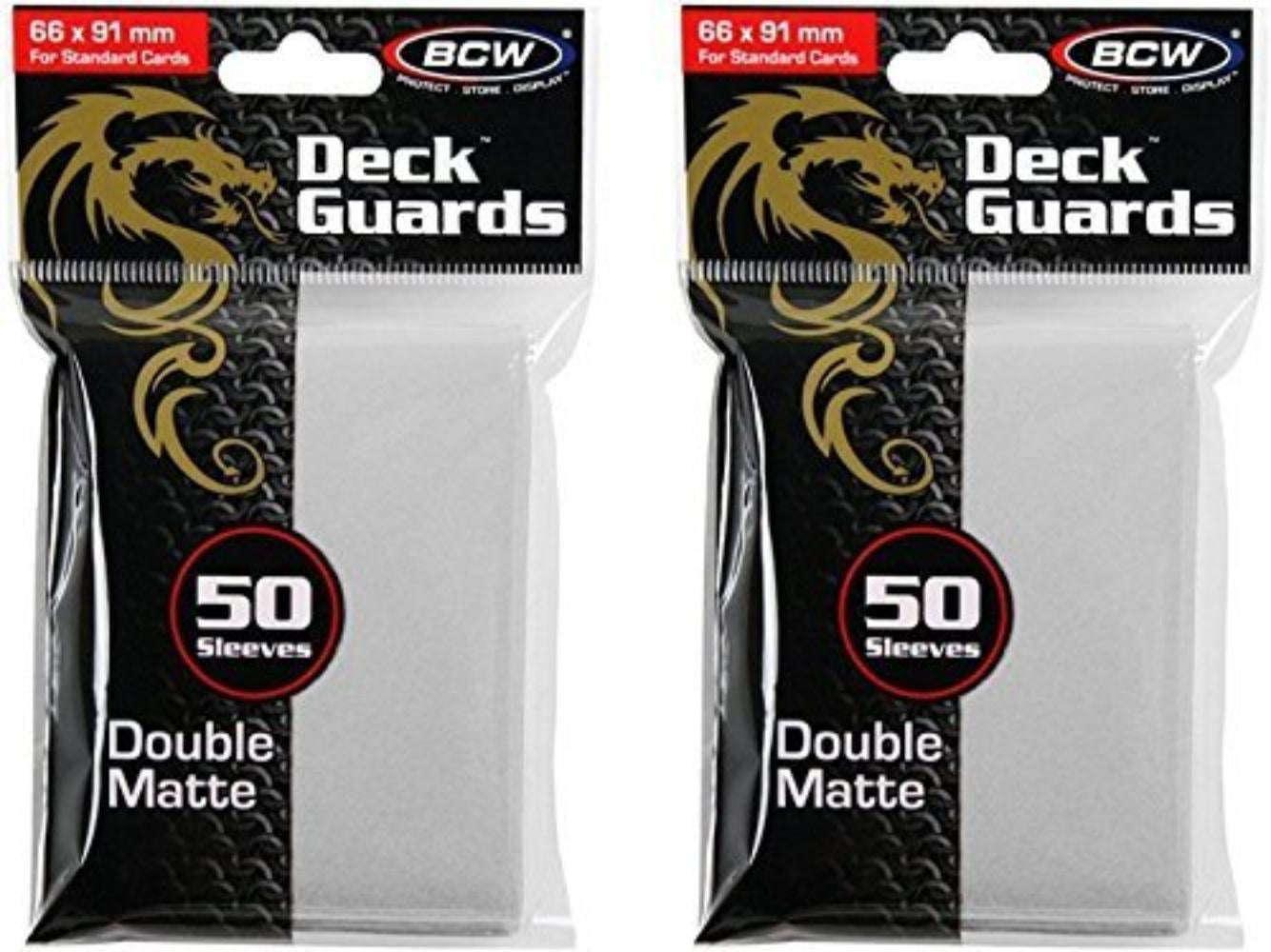 50 BCW Double Matte Black Card Protective Sleeves for Pokemon MTG Yugioh 