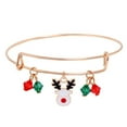 thumbnail image 2 of Dengmore Bracelets Christmas Bracelet Girls Holiday Bell Santa Expandable Crystal Bracelet Jewelry For Women, 2 of 5