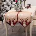 thumbnail image 3 of Christmas Table Runner Linen Tablecloth Embroidery Eco-friendly Dutable And Reusable Fade-proof Elk Home Xmas Ornaments, 3 of 6