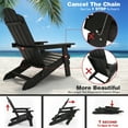 thumbnail image 5 of WINSOON All Weather HIPS Folding Adirondack Chair Set of 2 Outdoor Patio Chair, Black Finish, 5 of 10