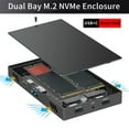 thumbnail image 3 of Dual NVMe Enclosure, Slim NVMe SSD Enclosure Adapter  for PC, 3 of 7
