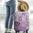 thumbnail image 2 of Purple Butterfly Pattern Luggage Cover Fashion Suitcase Cover Baggage Covers Fit 25-28 Inch Luggage (Go Travel), 2 of 5