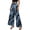 #178-Blue, variant on Wide Leg Pants for Women, High Waist Leaf Print Elastic Waist Trousers, Loose Fit Casual Long Pants for Spring Summer and Daily Wear