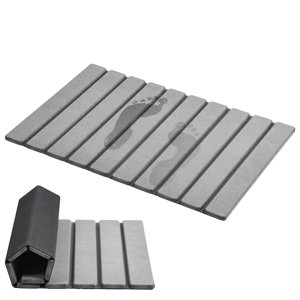 Foldable Stone Bath Mat Diatomaceous 23.6 x15.5