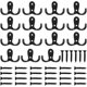 thumbnail image 1 of 15 ganchos para abrigos negros + 15 tornillos negros. Xemadio YQ-0804, 1 of 8