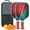 Brick-red-4, variant on Fighting Series Pickleball Paddles Set Of 2, Fiberglass Surface, 4 Balls & Bag
