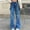 Dark Blue, variant on Azrian Women Flare Jeans Fashion Women Summer Casual Loose Solid Trousers Pockets Long Pants
