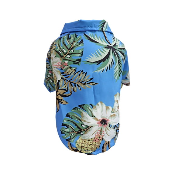 Dog Hawaiian T-Shirt – Tropical Pineapple Floral Print Pet Tee,Lightweight Summer Beach Shirt for Small Medium Dogs & Cats,Puppy Apparel