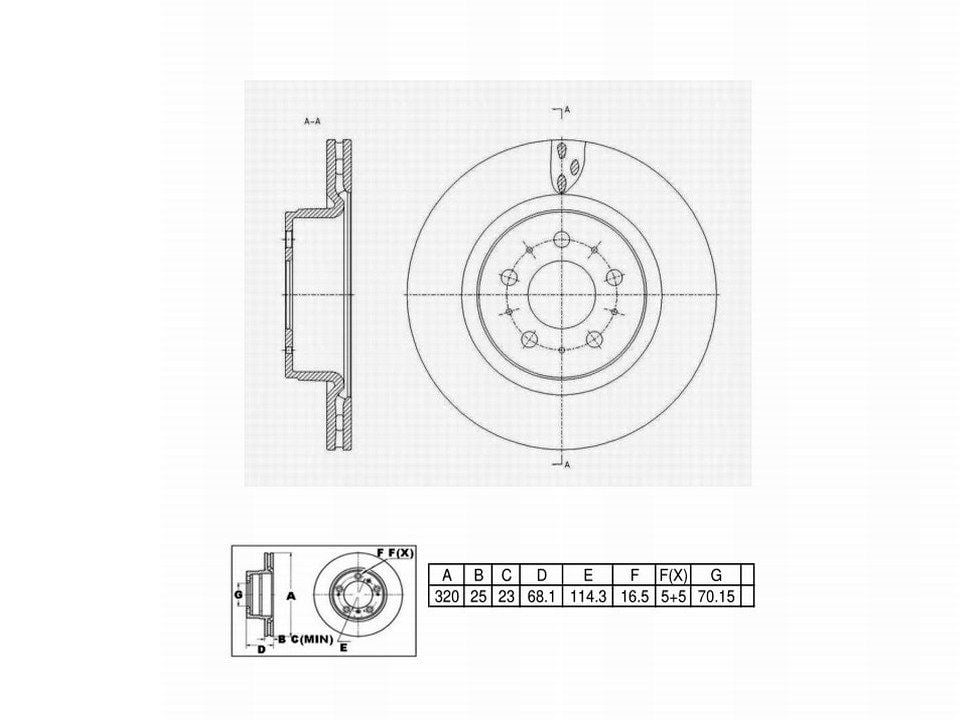 UltraHC Coated High Carbon Brake Rotor, Front UR020693, Tesla 3 2021-2017