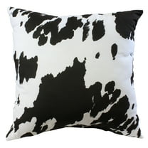 Everything Comfy Cow Print Decorative Throw Pillow, 16x16 Inch, Dark Brown,