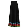 thumbnail image 3 of Kaerm Women Folklorico Dance Skirts Spanish Swing Skirt Mexican Flamenco Folk Dance Performance Black 87cm 3XL, 3 of 7