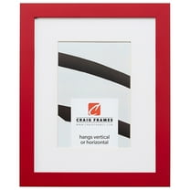 Craig Frames Confetti, 14x20 inch Modern Red Picture Frame Matted for a 11x17 Photo