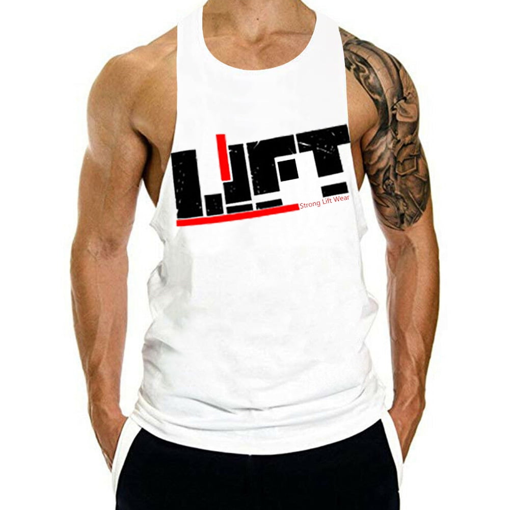 Gym Men's Bodybuilding Tank Top Muscle Trainers Vest Clothing Stringer T-Shirt