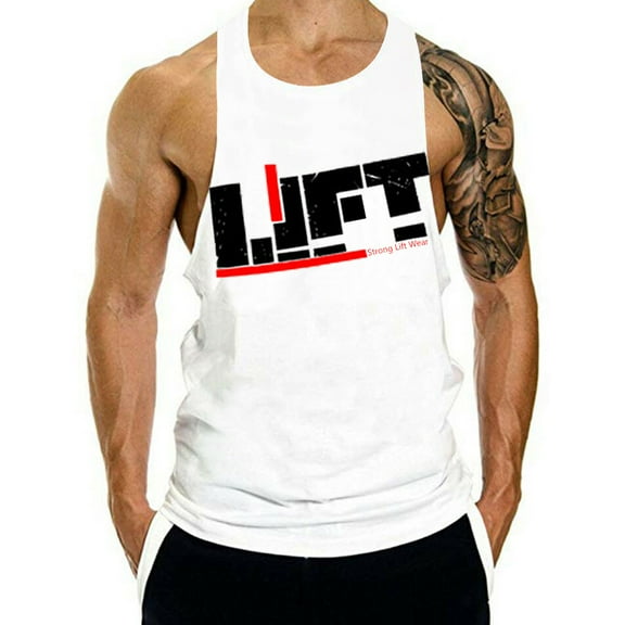 Mens Gym Workout Stringer Tank Top sleeveless muscle workout shirt