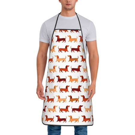 

Zeuib Dachshund Walking Print Unisex Waterproof Aprons Cooking Aprons for Kitchen Gardening and Salon Water & Oil Resistant