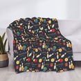 thumbnail image 3 of Yiaed Christmas Holiday Bowling Print Blanket Throw Blanket Soft Cozy Flannel Blanket for Home Bed Sofa Couch Chair-60"x50", 3 of 6