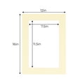 thumbnail image 3 of Soft Yellow Acid Free 12x16 Picture Frame Mats with White Core Bevel Cut for 8x12 Pictures - Fits, 3 of 3